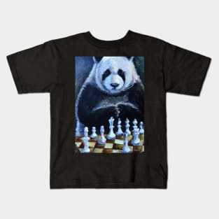 Panda Plays Chess Kids T-Shirt